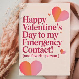 Cartão De Festividades Favorite Person Cute Hearts Funny Retro Valentines