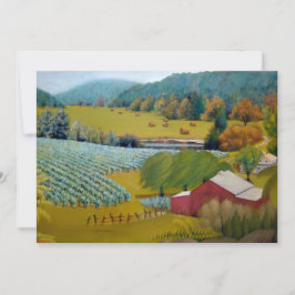 Cartão De Festividades Fazenda Vinícola Ensolarada