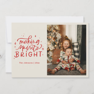 Cartão De Festividades Fazendo Espíritos Brilhantes Foto com Letra à Mão