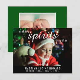 Cartão De Festividades Fazendo Espíritos Mais Brilhantes Foto de Nascimen