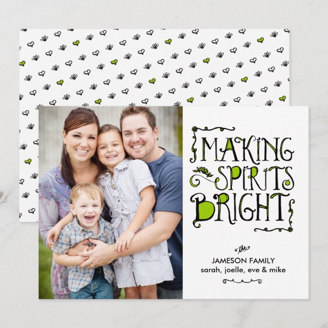 Cartão De Festividades Fazer espirra brilhante na placa de feriado do Lim (Frente/Verso)