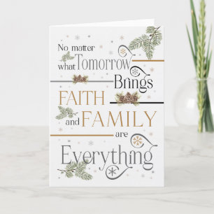 Cartão De Festividades Fé do Natal Cristão e Tudo da Família