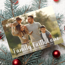 Cartão De Festividades Fé Familiar Ama Feliz Natal Foto Grande