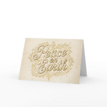 Fé Retro Script Paz na Terra Natal