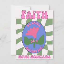 Cartão De Festividades Fé Tão Pequena Como Uma Sementes De Mostarda/Crist
