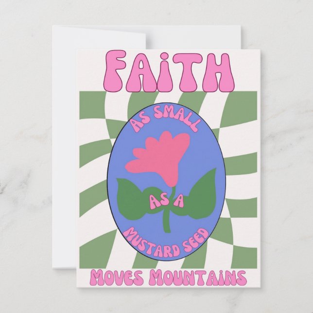 Cartão De Festividades Fé Tão Pequena Como Uma Sementes De Mostarda/Crist (Frente)