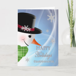 Cartão De Festividades Fecho de Snowman - Natal - neta