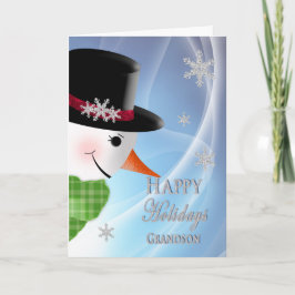 Cartão De Festividades Fecho de Snowman - Natal - neto