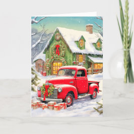 Cartão De Festividades Feira de inverno de campo bonita Feliz Natal