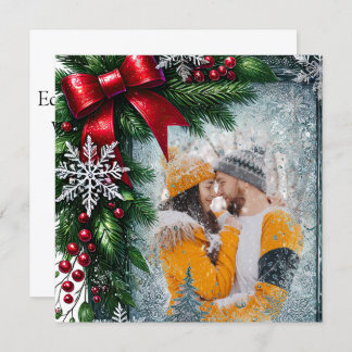 Cartão De Festividades Feira verde do Natal do inverno