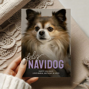 Cartão De Festividades Felicidade Canina Natalícia Foto de Natal Pet Fofa