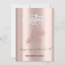 Cartão De Festividades Felicidade e amor para todos, elegância rosa doura