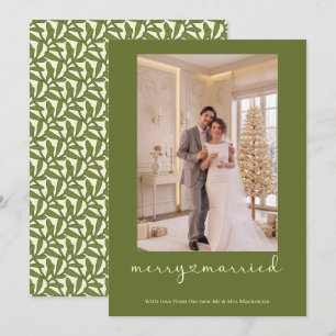 Cartão De Festividades Felicidade e Casados Recém-Casados Foto Personaliz
