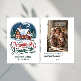 Cartão De Festividades Felicidade é Férias de Natal de Cabine Louca casei