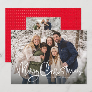 Cartão De Festividades Felicidade Natal divertido script foto simples