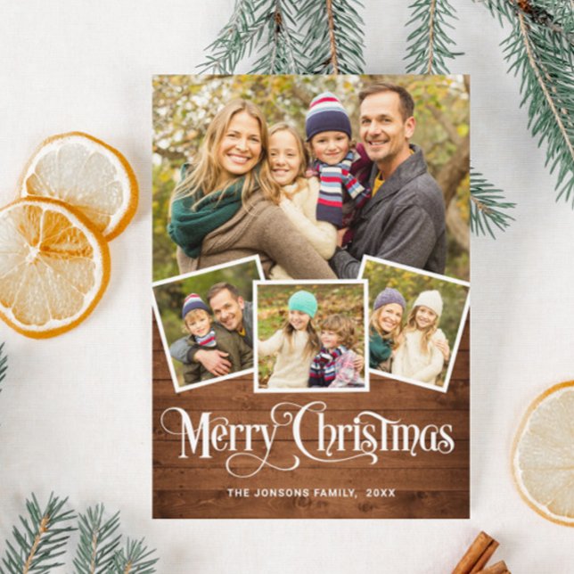 Cartão De Festividades Felicidade natalícia em madeira russa 4 FOTO Sauda (Criador carregado)