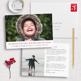 Cartão De Festividades Felicidades De Férias Atrasadas, Saudações Atrasad