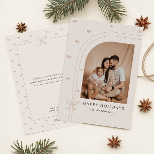 Cartão De Festividades Felicidades de Natal Minimalista para Família Foto