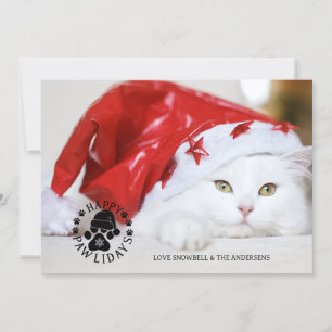 Cartão De Festividades Felicidades de Natal Simples do Animal de Estimaçã