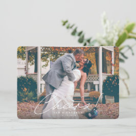 Cartão De Festividades Felicidades! Foto de Ano Novo Casada