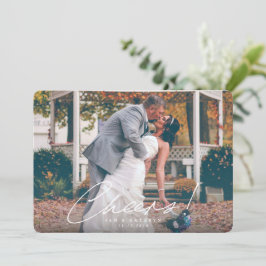 Cartão De Festividades Felicidades! Foto de Ano Novo Casada