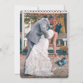 Cartão De Festividades Felicidades! Foto do Ano Novo Casado Primeiro