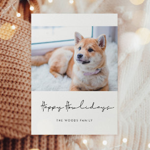 Cartão De Festividades Felicidades Minimalistas de Natal para Cachorro