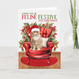 Cartão De Festividades FELINE Festivo Holi - Natal Exótico