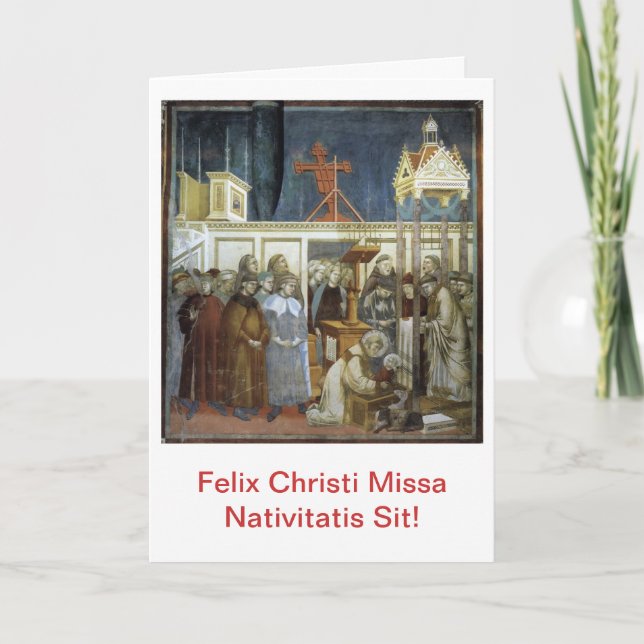 Cartão De Festividades Felix Christi Missa Nativitatis Sente-Se! Scida (Frente)