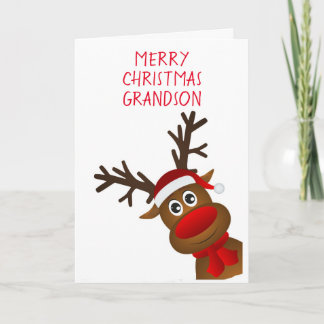 Cartão De Festividades *FELIZ 1rua CHRISTMAS* para o nosso *GRANDSON*