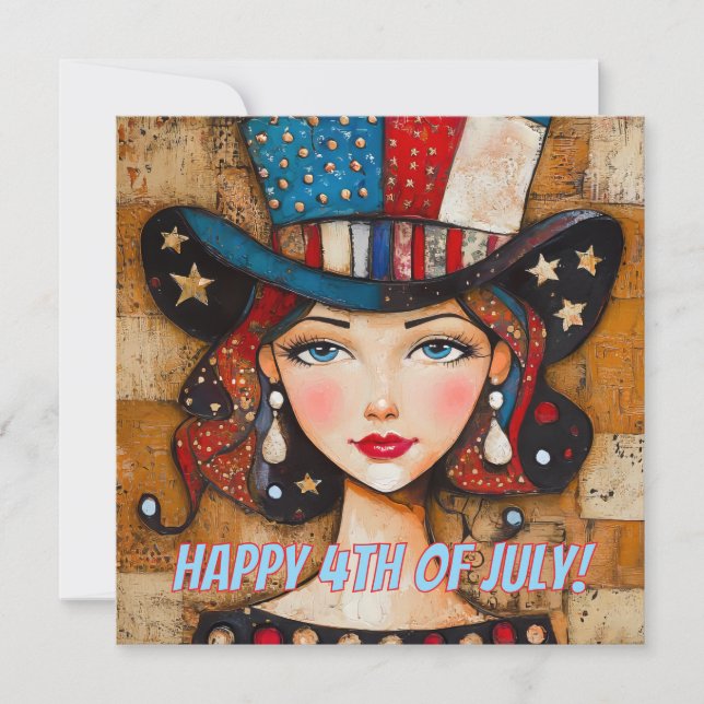 Cartão De Festividades Feliz 4 de julho (Frente)