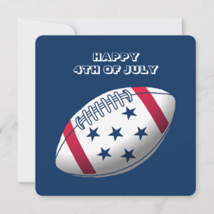 Cartão De Festividades Feliz 4 de julho de futebol
