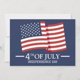 Cartão De Festividades Feliz 4 de julho Dia da Independência Bandeira Ame