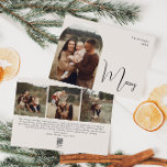 Cartão De Festividades Feliz 4 Foto do Arch Modern Boho Beige<br><div class="desc">Celebre a alegria da estação com este moderno cartão de feliz de 4 fotos de festas do boho arch. O script editável exclusivo e chic cria um toque de charme e individualidade. Seu simples, elegante design preto-e-branco, com um quadro clássico de arco boêmico, evoca um humilde ambiente de inverno. A...</div>