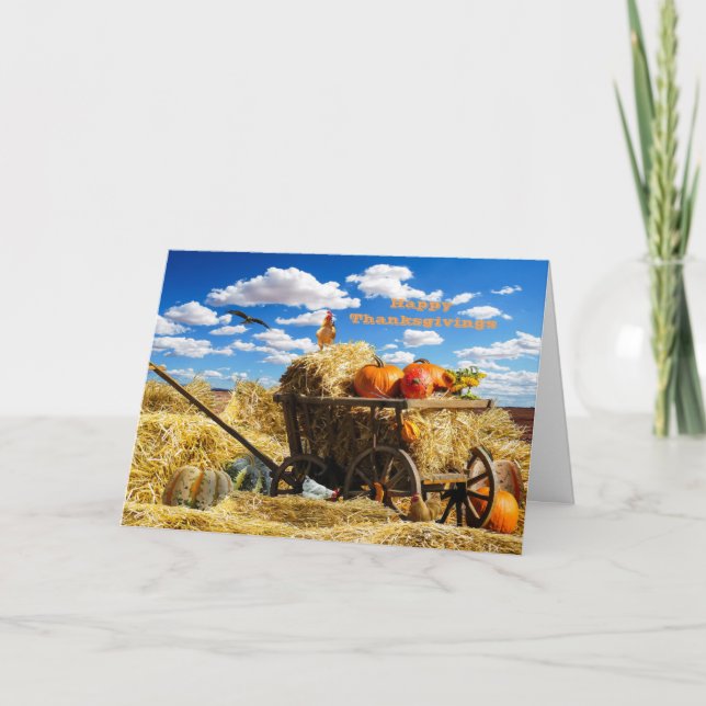 Cartão De Festividades Feliz Ação de Graças (Frente)