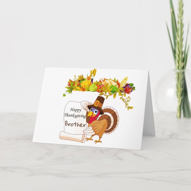 CARTÃO DE FESTIVIDADES FELIZ AGRADECIMENTO AO MEU ***IRMÃO*** (Frente)