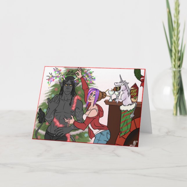 Cartão De Festividades Feliz alegre (Frente)