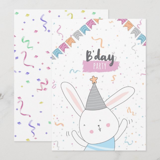 Cartão De Festividades Feliz aniversário (Frente/Verso)