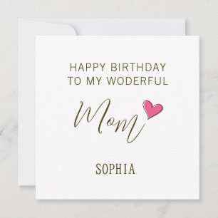 Cartão De Festividades Feliz Aniversário à Minha Maravilhosa Mãe – Person