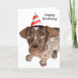 Cartão De Festividades Feliz Aniversário Alemão Baixo Puppy