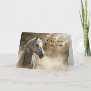 Cartão De Festividades Feliz Aniversário Belo Eterno Espiritual de Cavalo