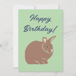 Cartão De Festividades Feliz Aniversário Coelho