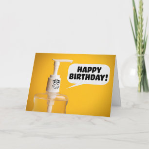 Cartão De Festividades Feliz Aniversário Coronavírus Mão Santitzer Humor