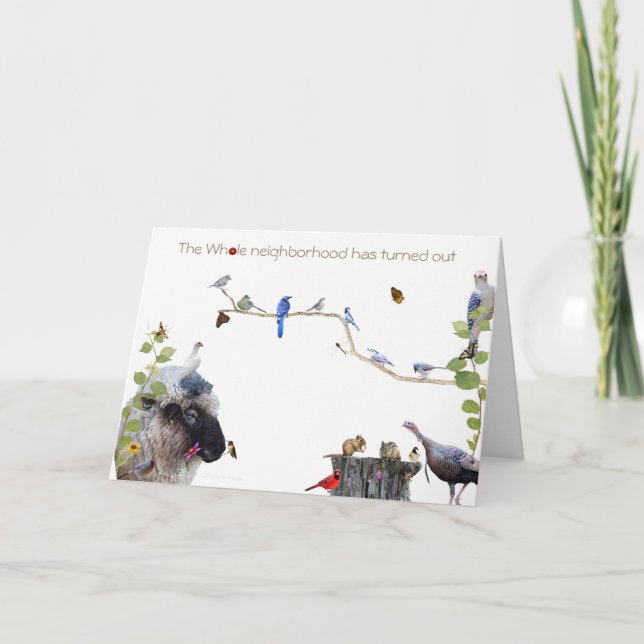 Cartão De Festividades Feliz aniversario da vizinhança inteira (Frente)