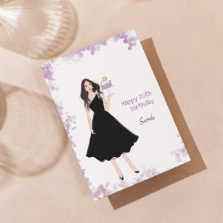 Cartão De Festividades Feliz aniversário de 20, moda,