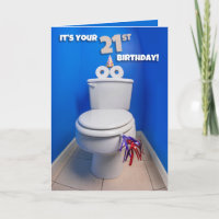 Feliz aniversário de 21 anos Toilet Potty Humor