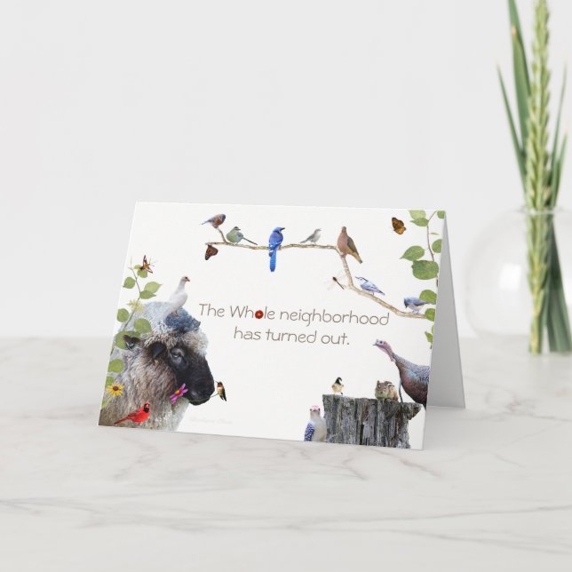 Cartão De Festividades Feliz aniversário de todo o feriado da vizinhança (Frente)