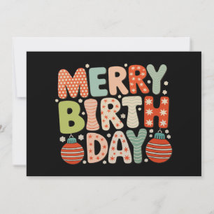 Cartão De Festividades Feliz Aniversário Dia de Nascimento Fofo Xmas Corr
