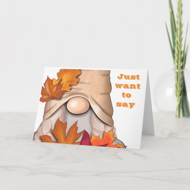 CARTÃO DE FESTIVIDADES FELIZ **ANIVERSÁRIO DO OUTONO** PARA VOCÊ DO NOME! (Frente)