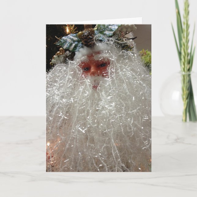 CARTÃO DE FESTIVIDADES FELIZ ANIVERSÁRIO EM PAPAIS NOEIS ANTIGOS DO NATAL (Frente)